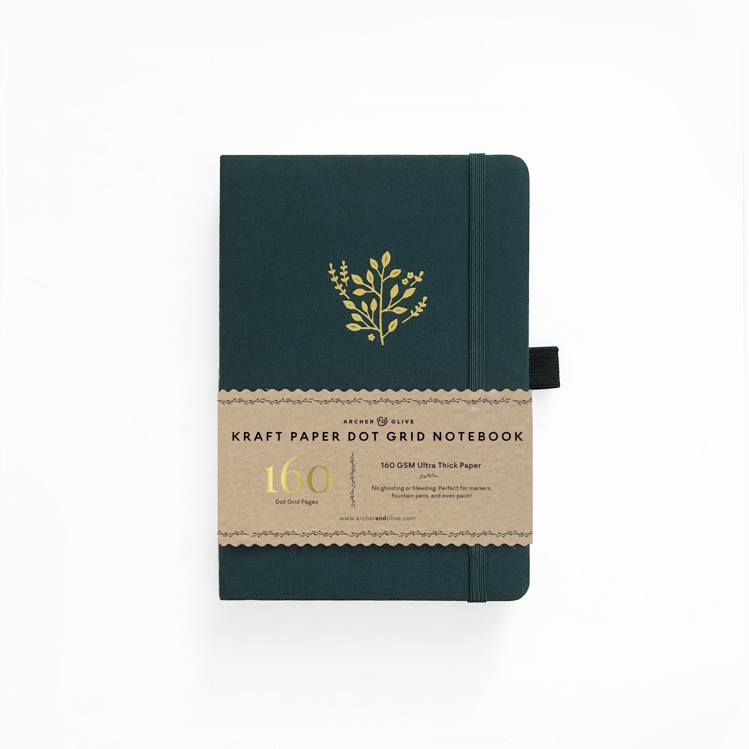 Archer Olive Kraft paper notebook and Acrylographs