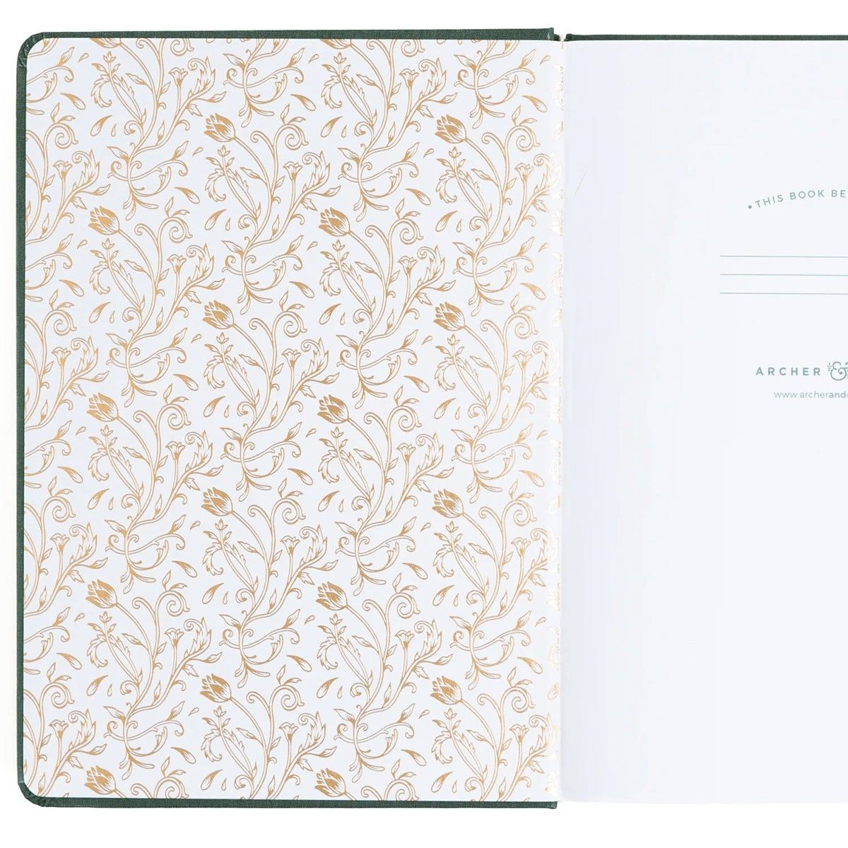 Archer & Olive - A5 Antique Floral Dot Grid Notebook-Notitieboek-DutchMills