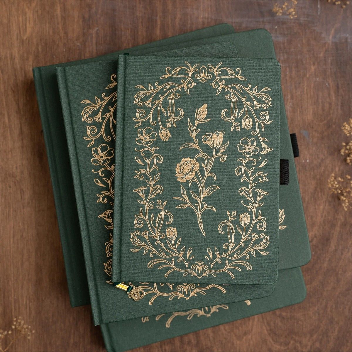 Archer & Olive - A5 Antique Floral Dot Grid Notebook-Notitieboek-DutchMills