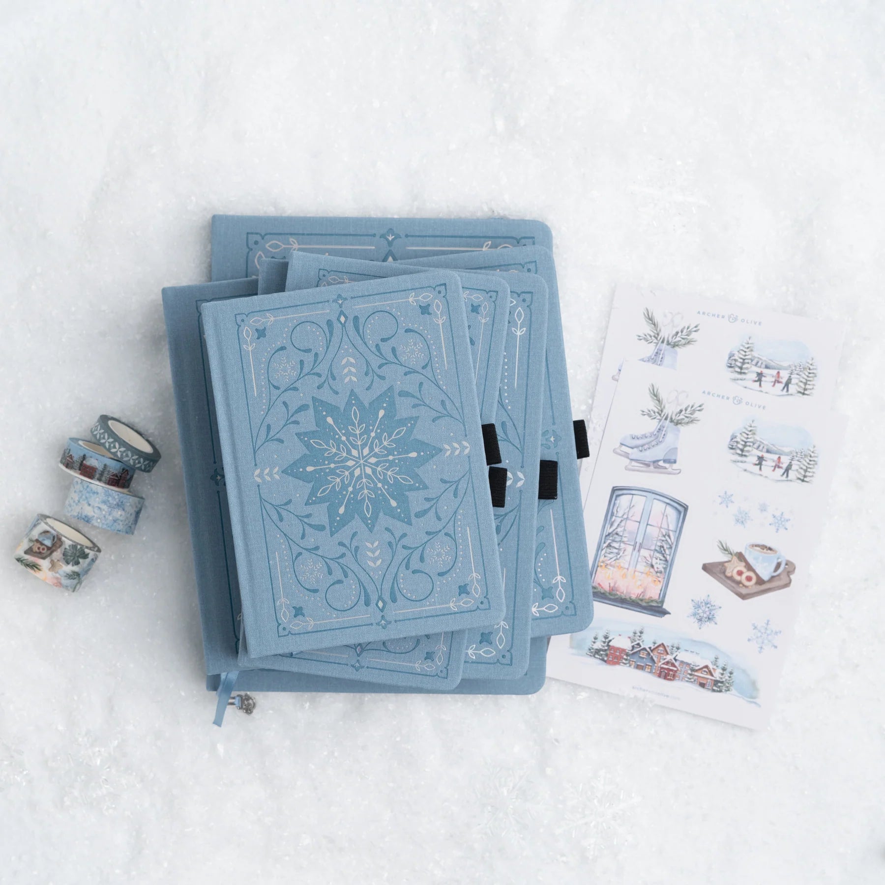 Archer & Olive - A5 Snowflake Storybook Dot Grid Notebook-Notitieboek-DutchMills