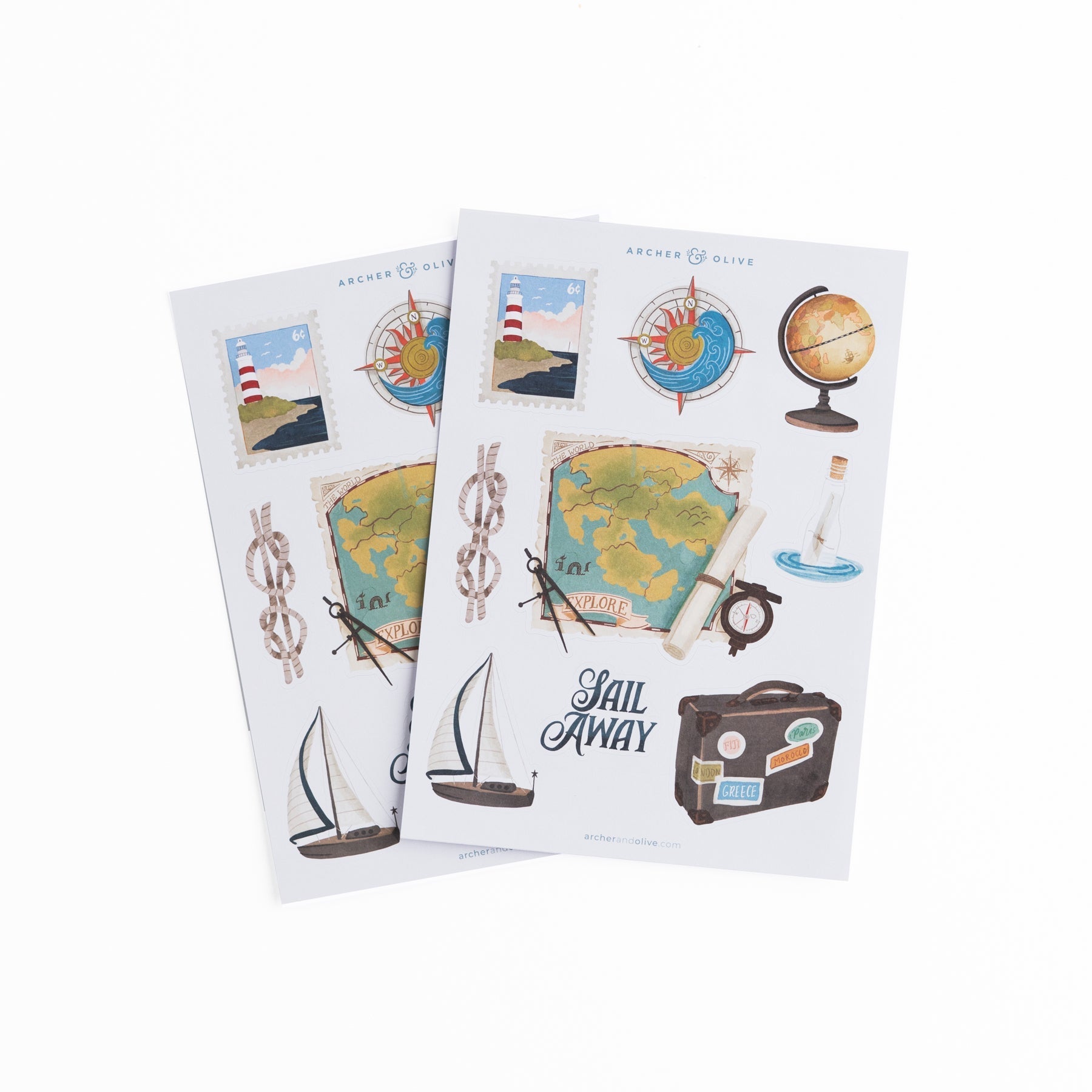 Archer & Oliver - Compass Stickers-Sticker-DutchMills