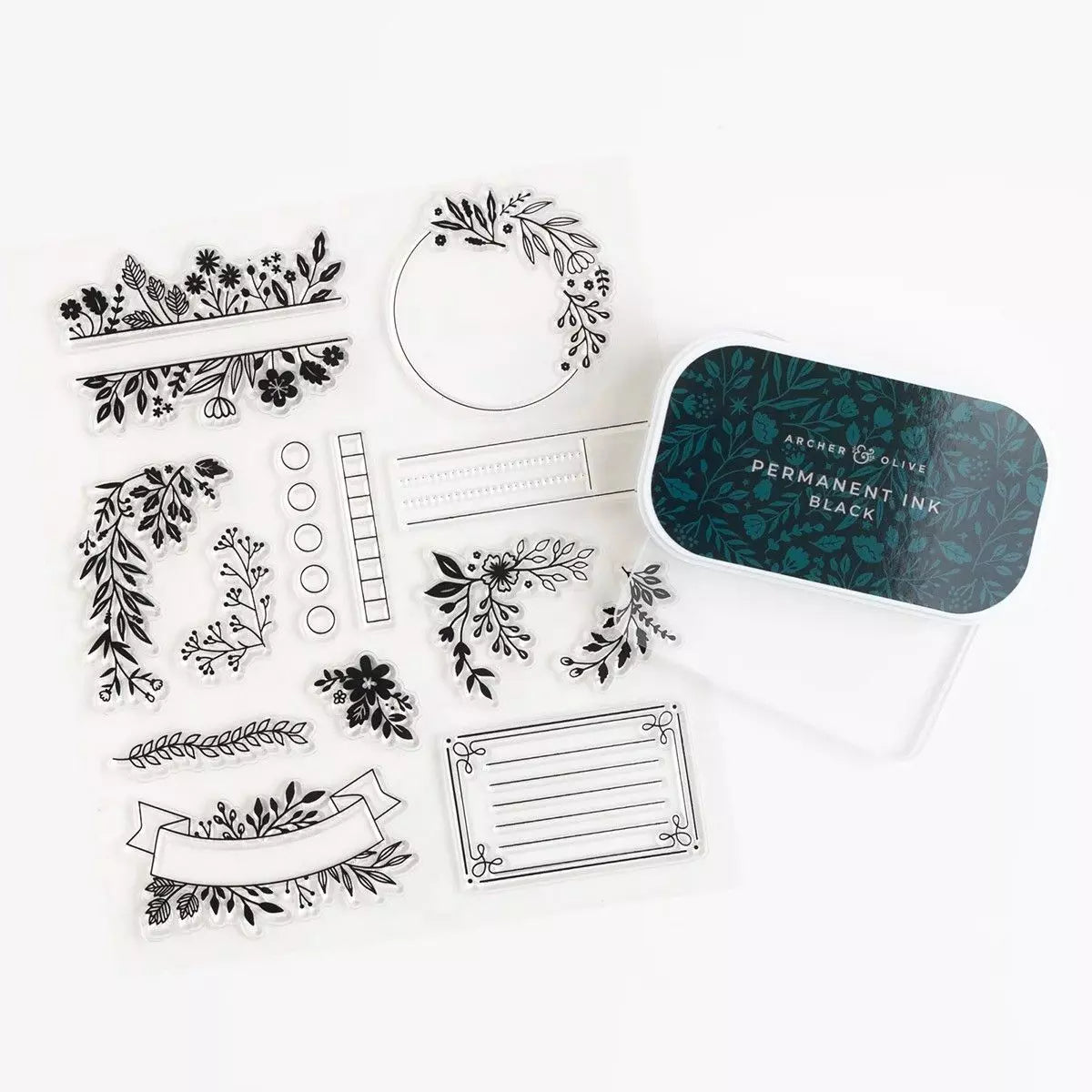 Archer & Olive - Signature Floral Stamp Set-Stempel-DutchMills