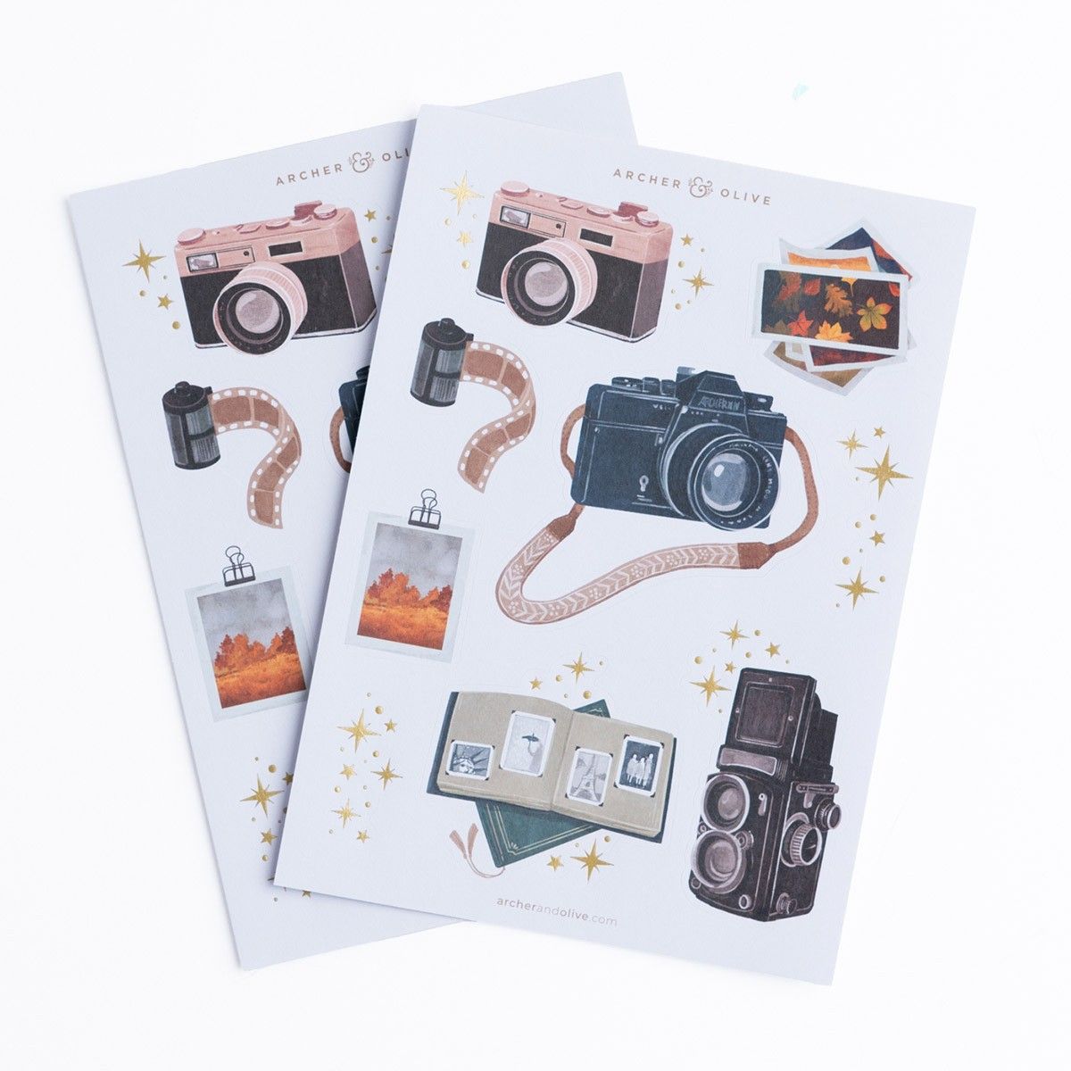 Archer & Olive - Vintage Camera Stickers-Sticker-DutchMills