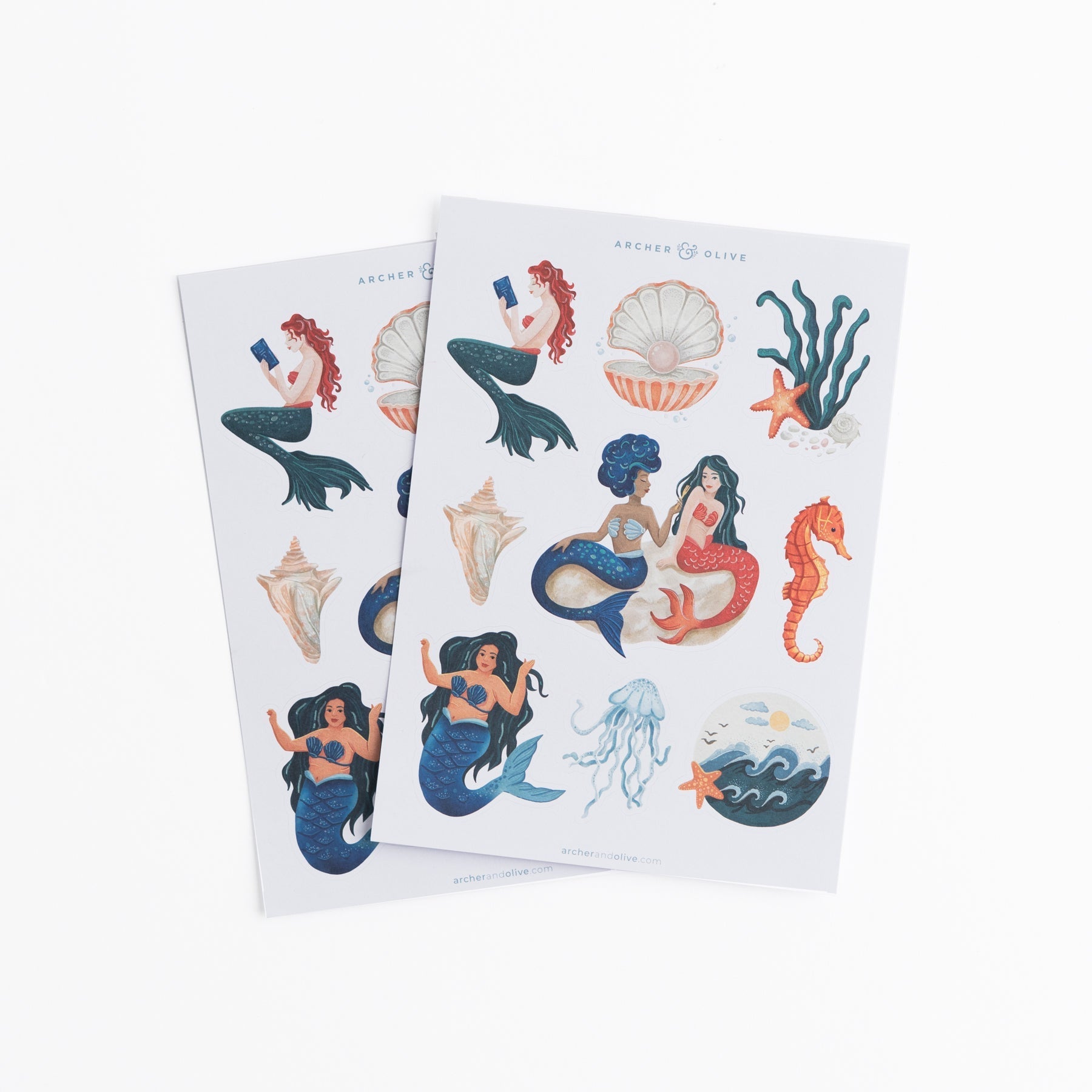 Archer & Oliver - Vintage Mermaid Stickers-Sticker-DutchMills