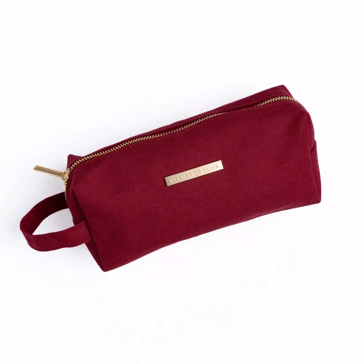 Archer & Olive - Zipper Pouch Canvas - Maroon-Etui-DutchMills