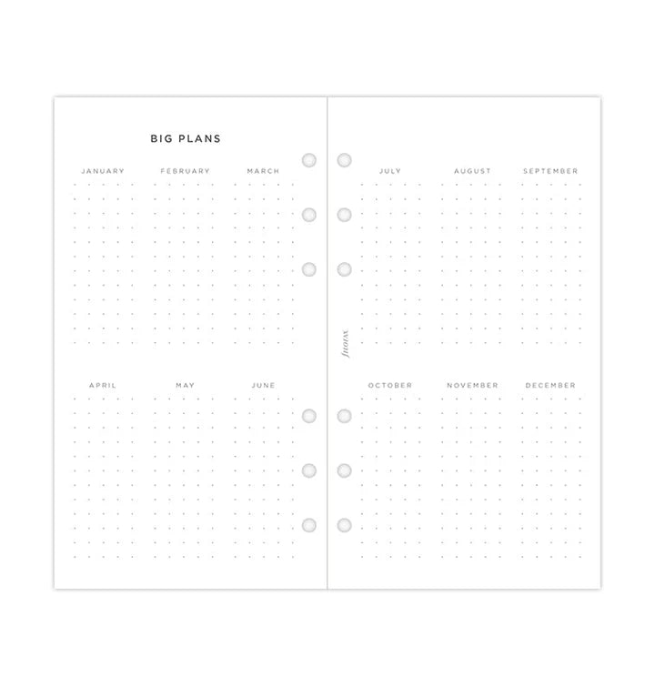 Filofax - Minimal Week on Two Pages 2025 Multilanguage - Personal Organiser Refill-Agenda-DutchMills