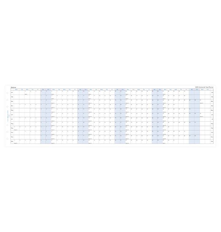 Filofax - Year Planner 2025 Horizontal - Personal Organiser Refill-Agenda-DutchMills