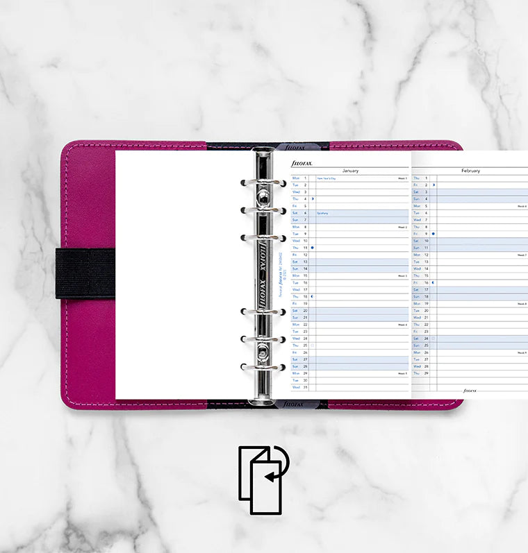 Filofax - Year Planner 2024 Vertical - Personal Organiser Refill-Refill Organiser-DutchMills