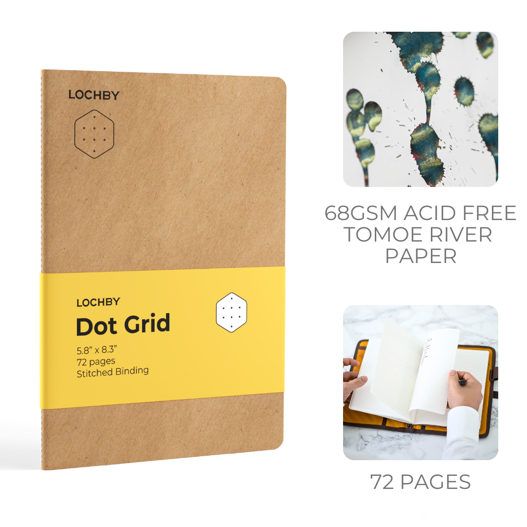 LOCHBY - Tomoe River Notebooks A5: Dot Grid-Notitieboek-DutchMills