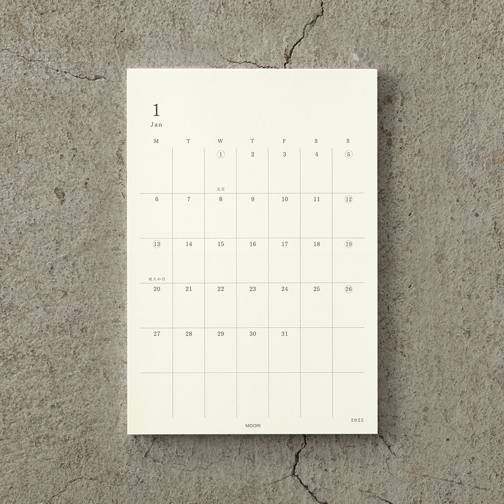 Midori - MD Diary Stickers 2025 M-Kalender-DutchMills