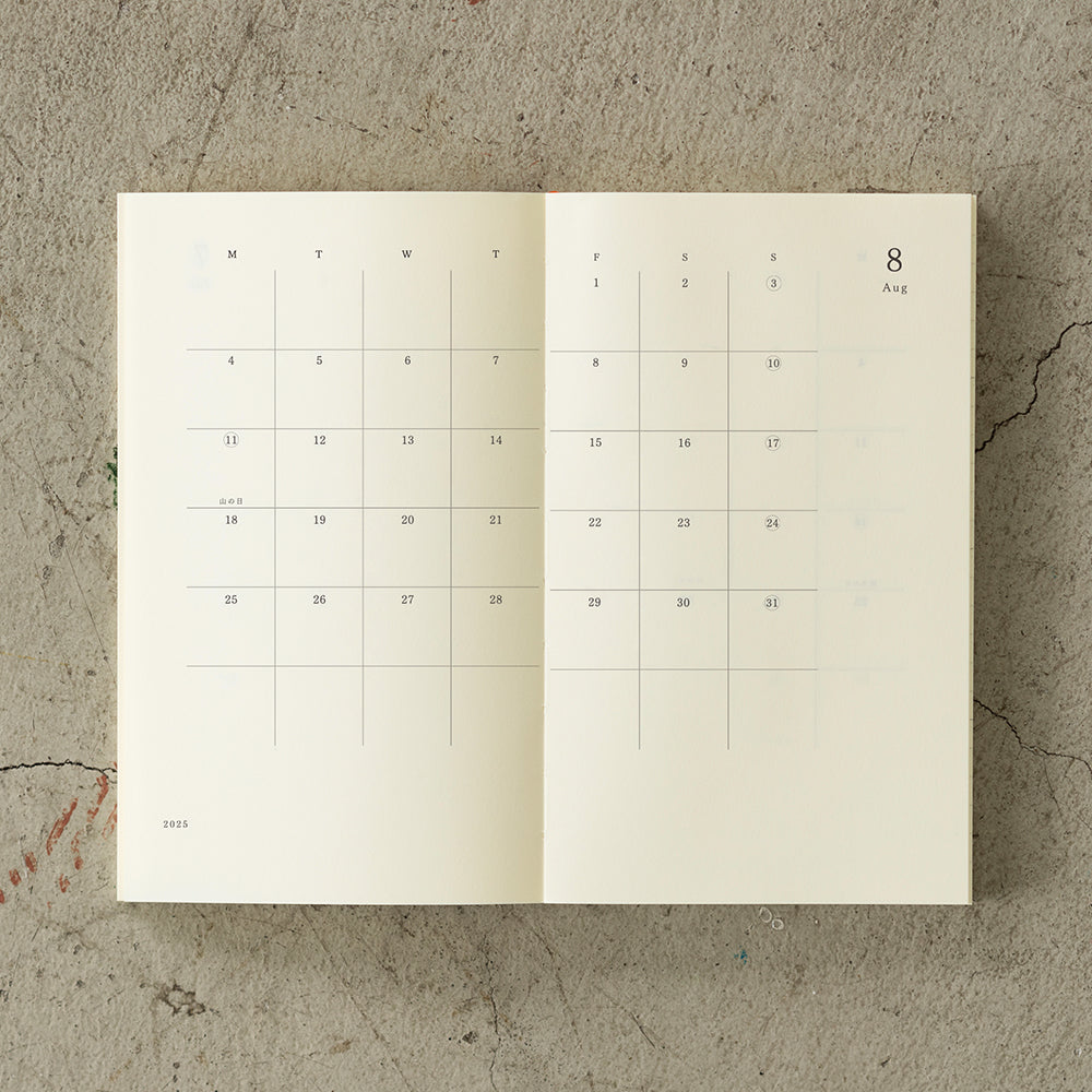 Midori - MD Notebook Diary 2025 - B6 Slim-Agenda-DutchMills