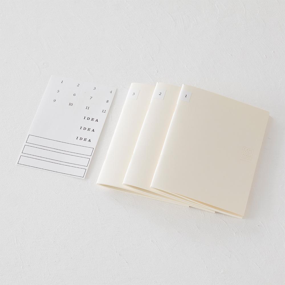 Midori - Notebook Light B6 Slim Blank (3 stuks)-Notitieboek-DutchMills