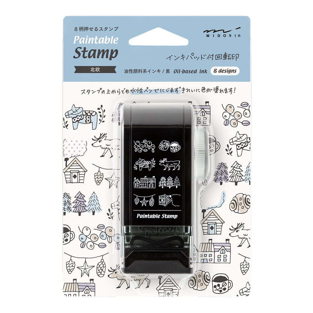 Midori - Paintable Rotating Stamp - Dial Nordic Motif-Stempel-DutchMills