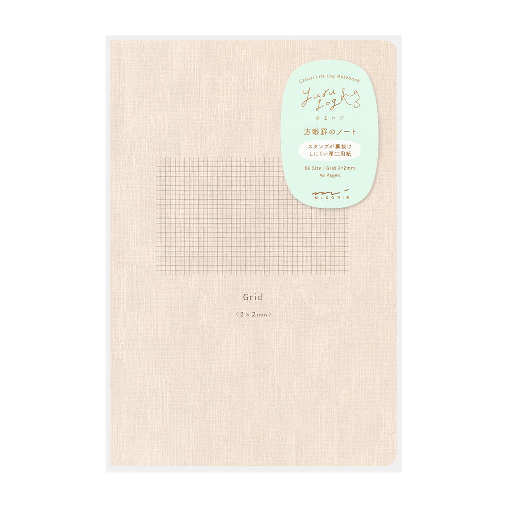 Midori - Yuru Log Notebook B6 Grid-Dagboek-DutchMills