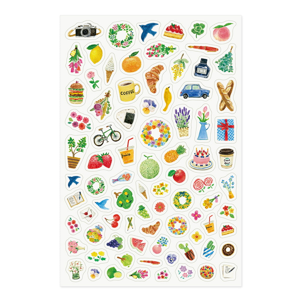 Midori - Yuru Log Sticker Two Sheets Motif-Sticker-DutchMills