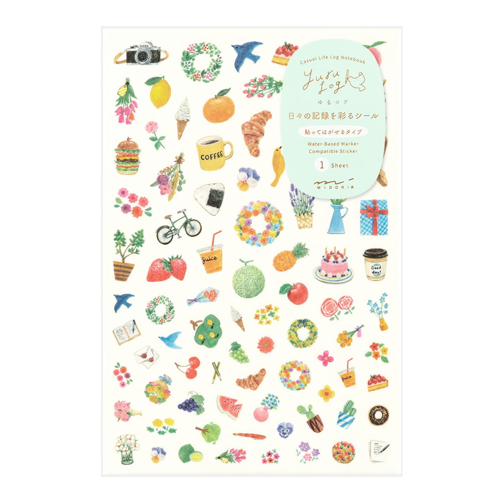 Midori - Yuru Log Sticker Two Sheets Motif-Sticker-DutchMills