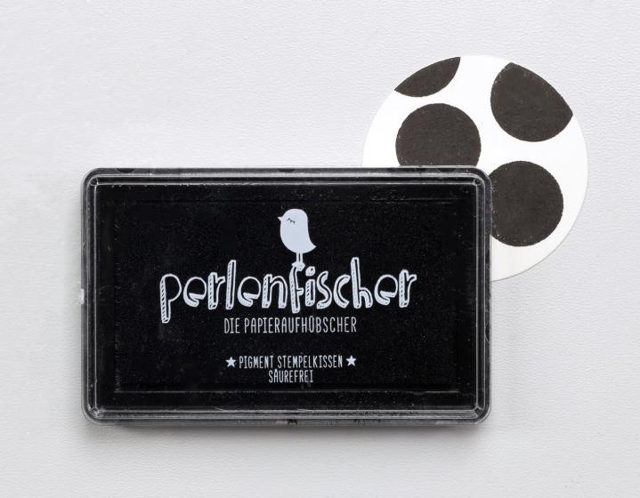 Perlenfischer - Stempelkussen Zwart-Stempel-DutchMills