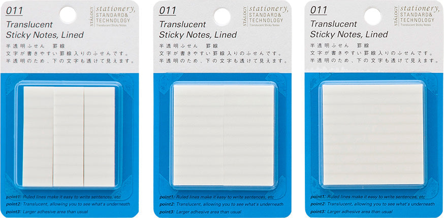 Stalogy - Translucent Sticky Notes - Lined 25 x 50mm-Sticky Notes-DutchMills