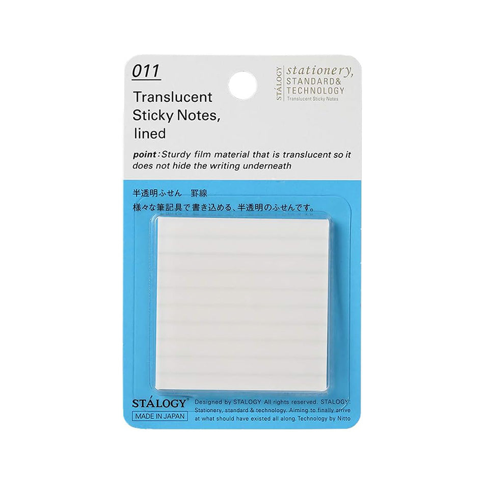 Stalogy - Translucent Sticky Notes - Lined 50 x 50mm-Sticky Notes-DutchMills