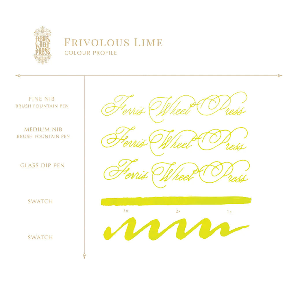 Ferris Wheel Press - 38ml Frivolous Lime Ink-Inkt-DutchMills