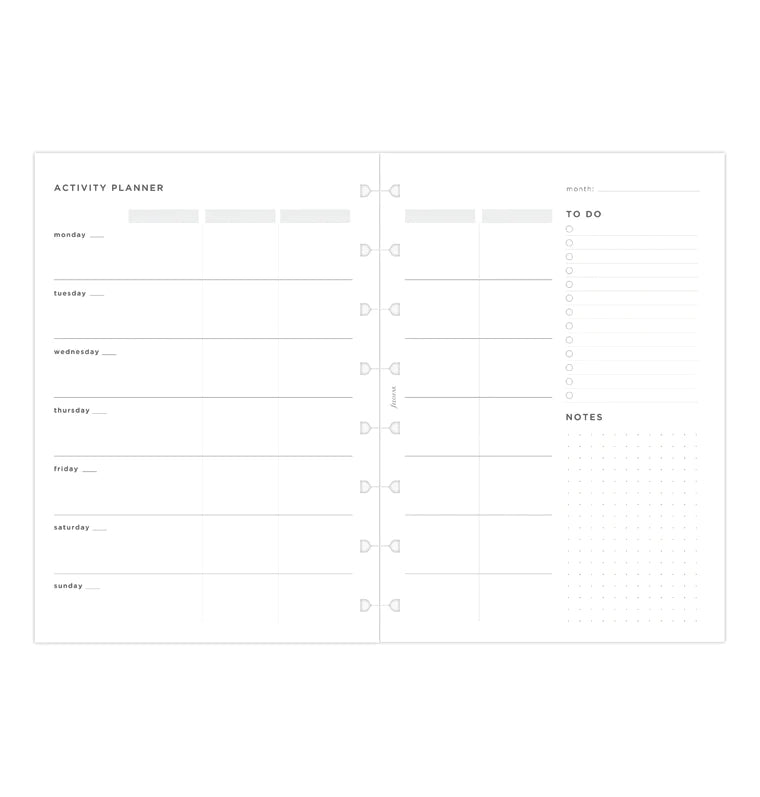 Filofax - Minimal Activity Planner - A5 Notebook Refill-Refill Notebook-DutchMills