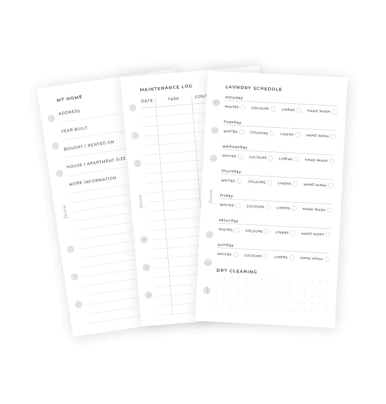 Filofax - Minimal Household Planner - Personal-Refill-DutchMills