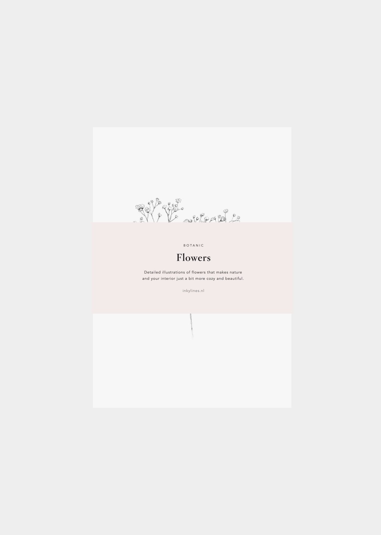 Inkylines - Bloemen - set van 6-Kaart-DutchMills