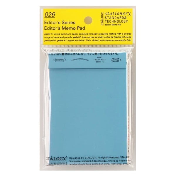 Stalogy - Editor’s Memo Pad, plain (Blue)-Gum-DutchMills