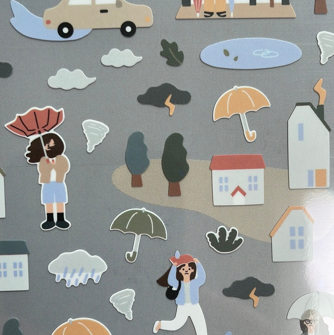 Suatelier - Rainy Day - Stickers-Sticker-DutchMills